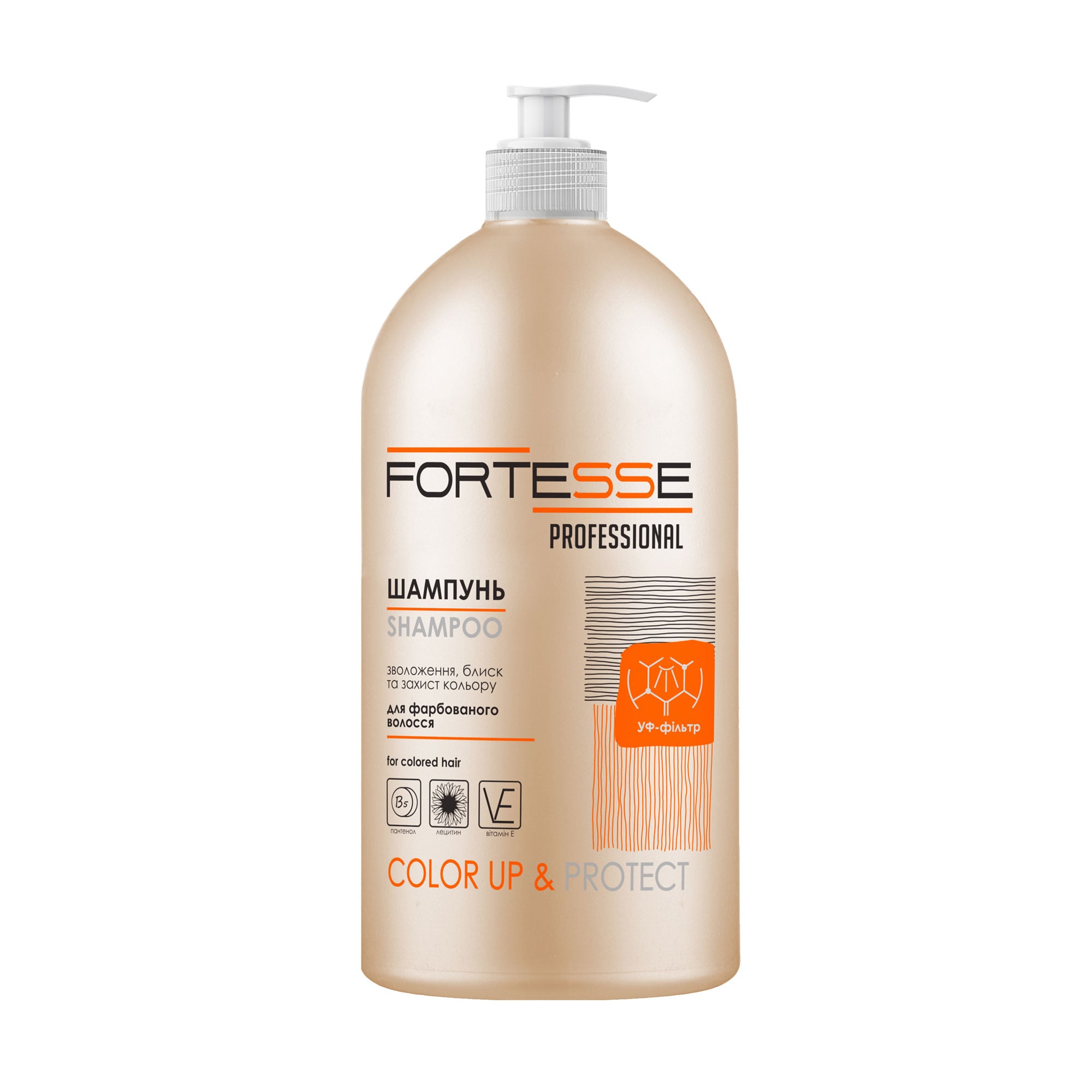 Шампунь для фарбованого волосся Fortesse Professional Shampoo Color Up &amp; Protect, 1 л
